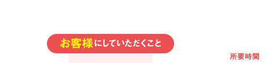 お客様にしていただくこと